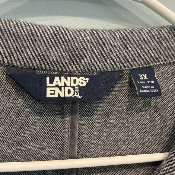 Lands’ End Womens Sweater Coat Jacket Plus Size 3X Navy Blue Casual Fall Comfy - Picture 3 of 10